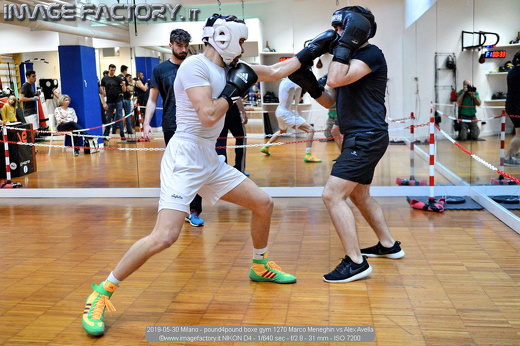 2019-05-30 Milano - pound4pound boxe gym 1270 Marco Meneghin vs Alex Avella